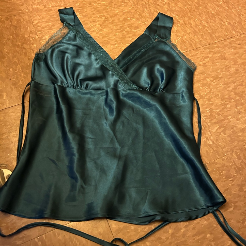 Victoria's Secret Blue and Green Camisole with Soft Draping